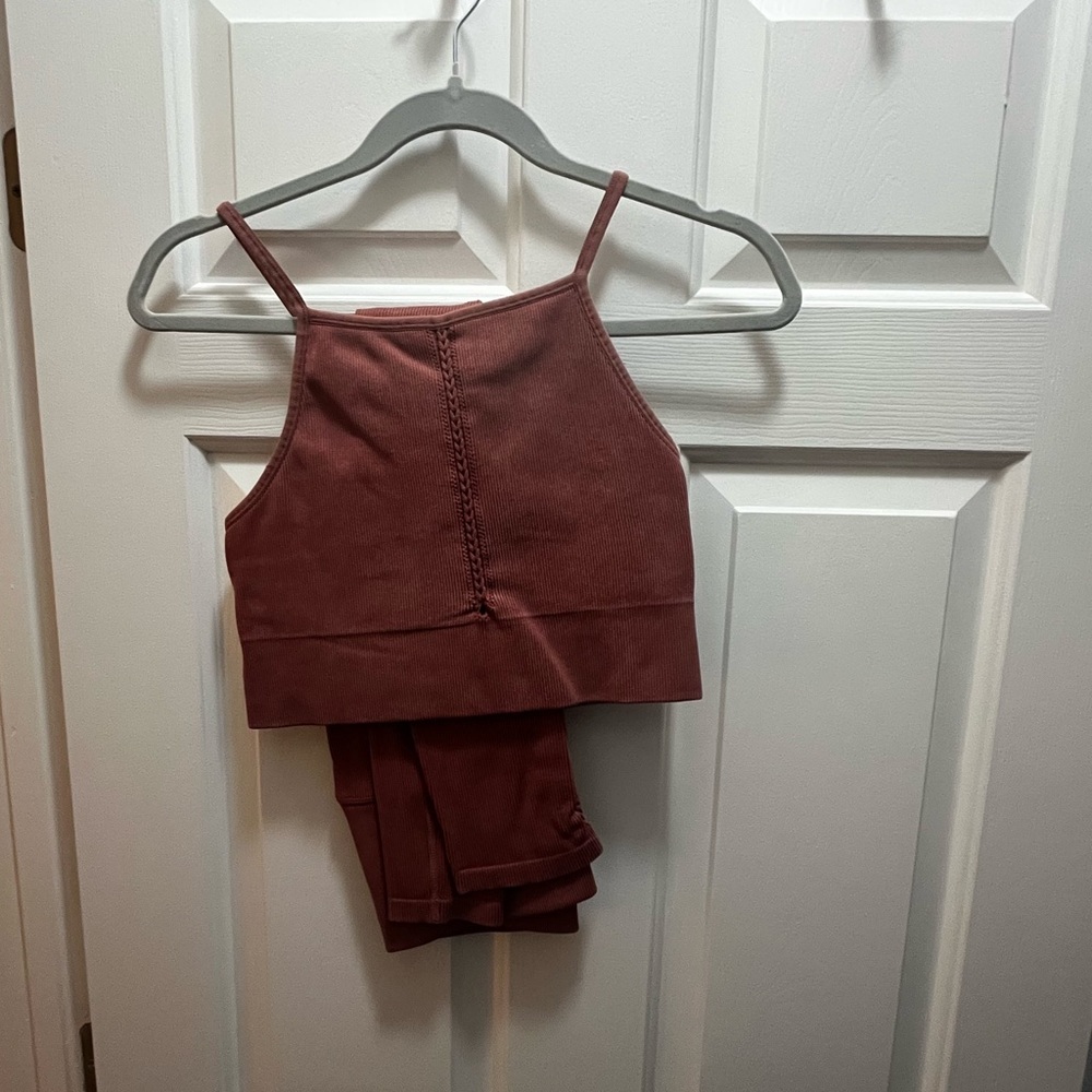 FP Movement by Free People Rust Legging and top Set